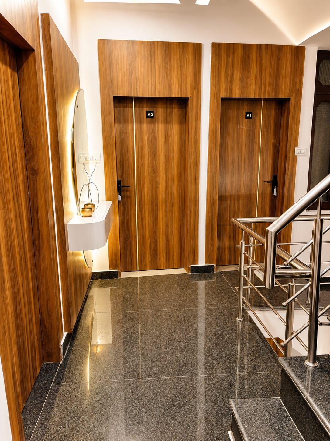 Hotel room floor corridor at Hotel Katra Retreat